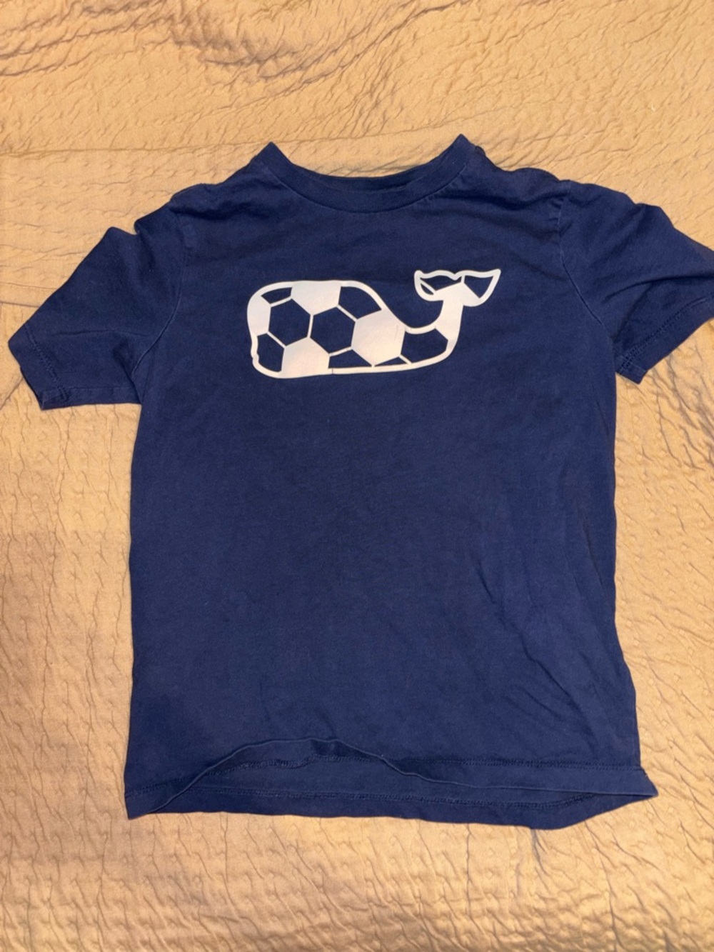 Vineyard Vines Kids Navy Whale Graphic Tee - White Logo